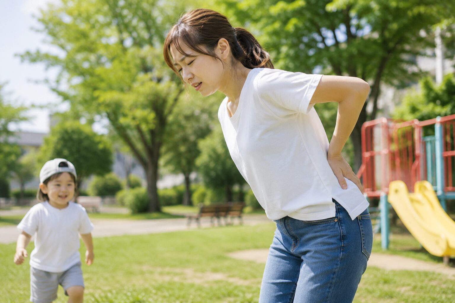 産後ケアについて相談する女性