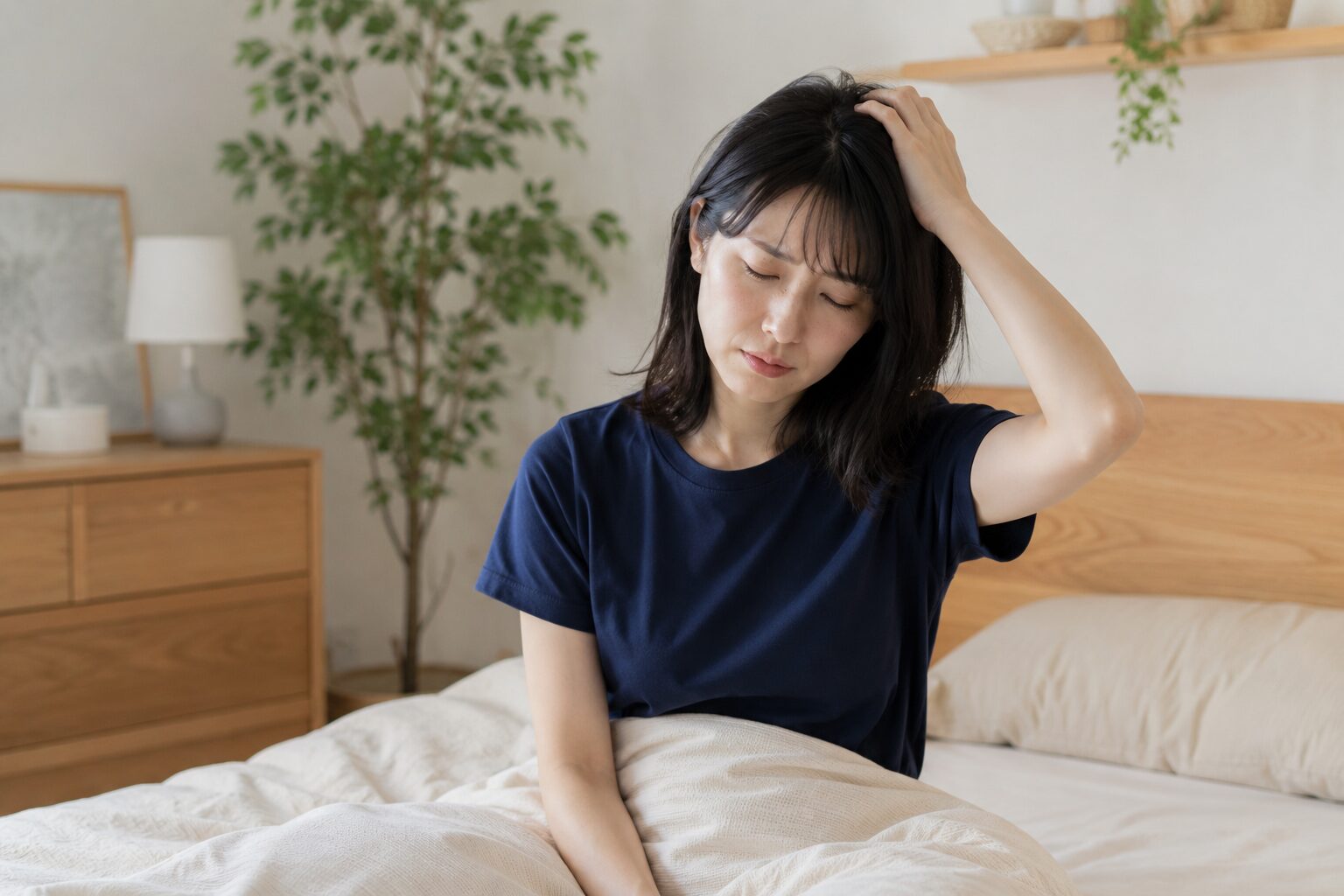 睡眠と自律神経の乱れに悩む女性